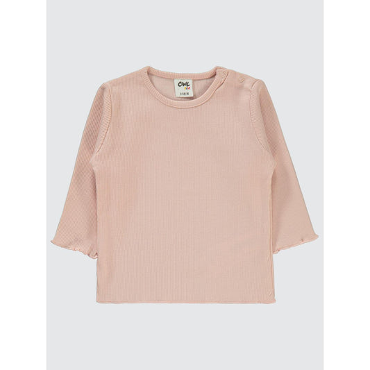 Civil Baby Kol Ucu Detaylı 6-18 Ay Sweatshirt - Pudra