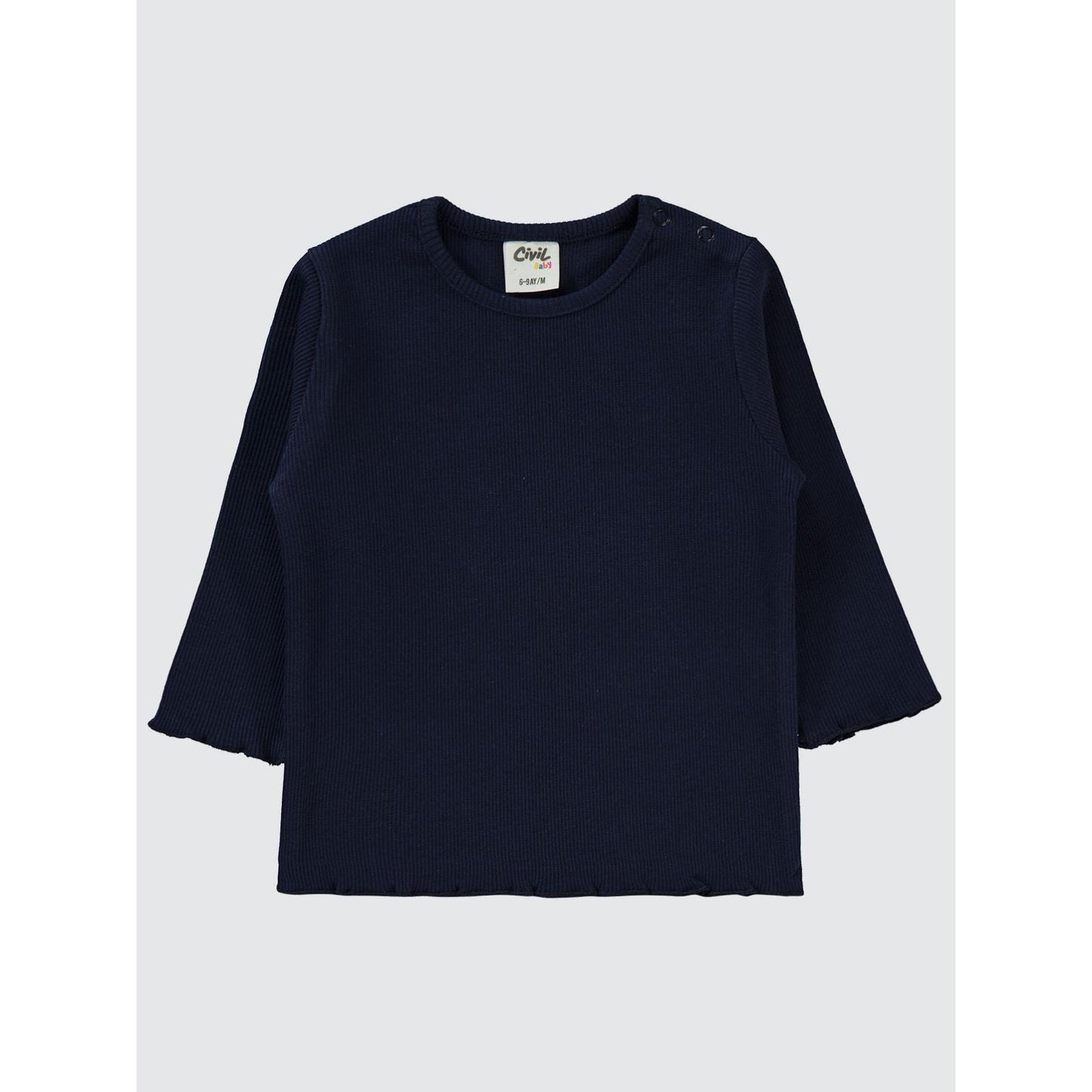 Civil Baby Kol Ucu Detaylı 6-18 Ay Sweatshirt - Lacivert