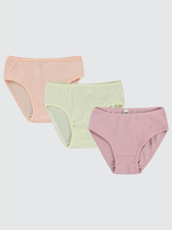 Civil Girls Ribana Çizgili 2-10 Yaş 3'lü Külot Set