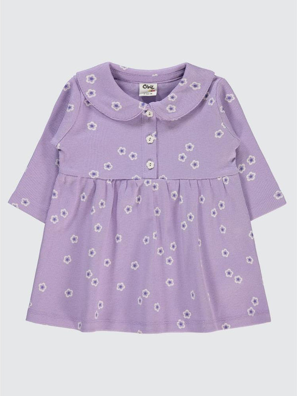 Civil Baby Bahar Çiçeği Empirme 6-18 Ay Elbise - Lila