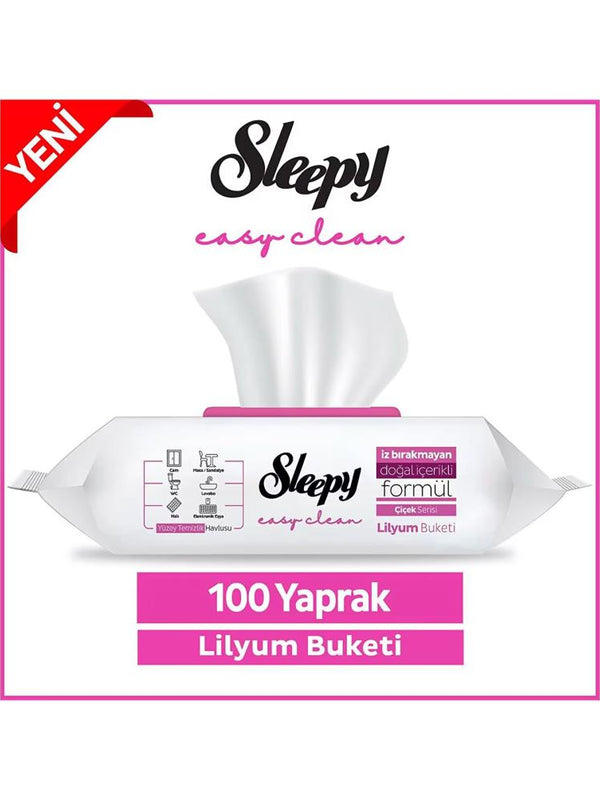 Sleepy Yüzey Temizleme Havlusu Lilyum Buketi 100 Yaprak