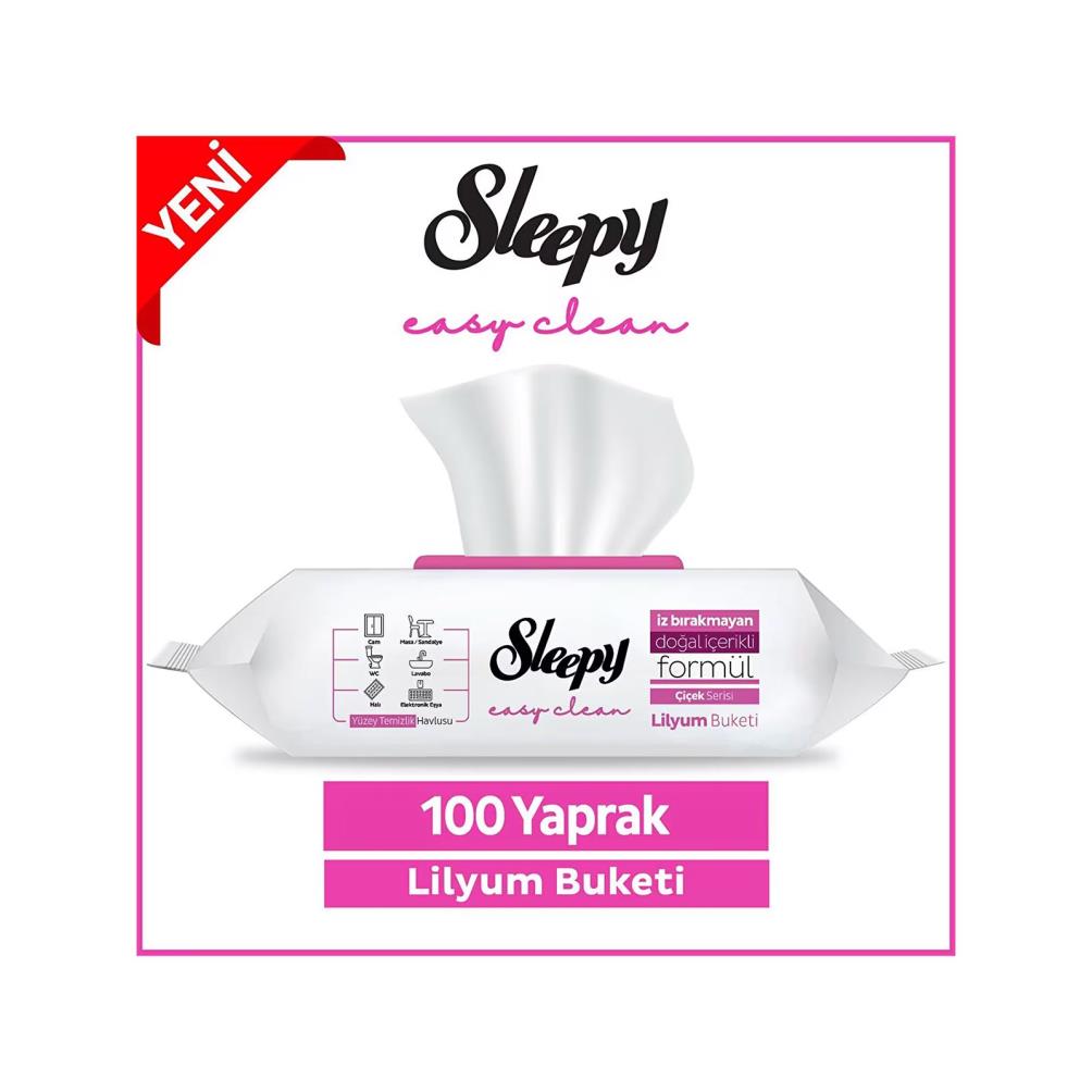 Sleepy Yüzey Temizleme Havlusu Lilyum Buketi 100 Yaprak
