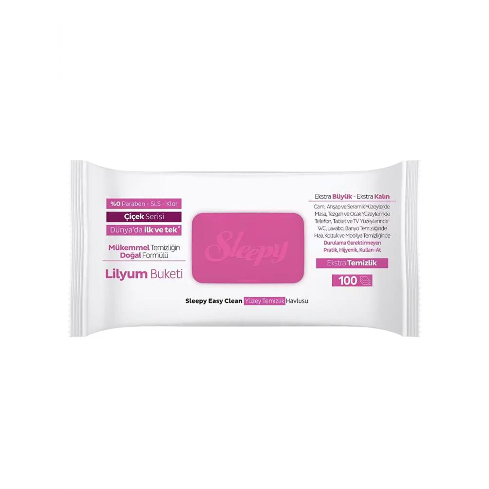 Sleepy Yüzey Temizleme Havlusu Lilyum Buketi 100 Yaprak