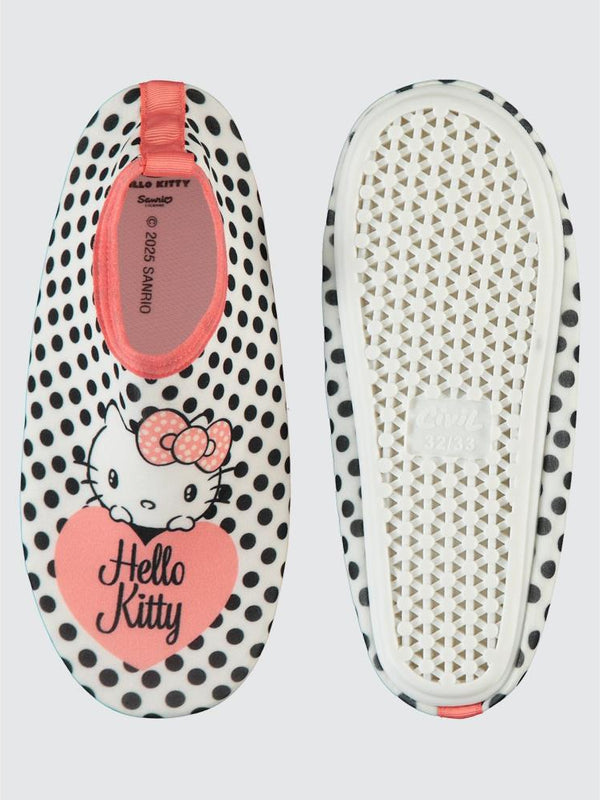 Hello Kitty Baskılı Tabanlı 31-35 Numara Deniz Ayakkabısı - Beyaz
