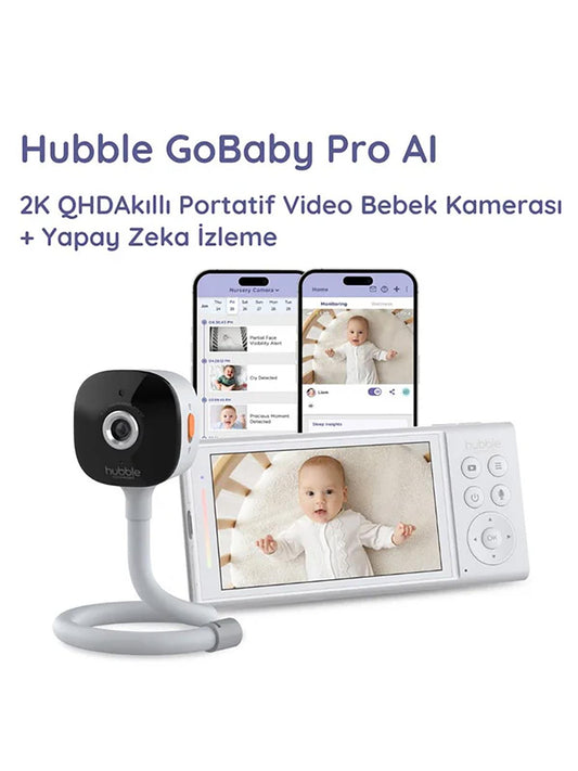 Hubble Gobaby Pro AI Wifi Connect 5'' Dijital Ekranlı Bebek Kamerası