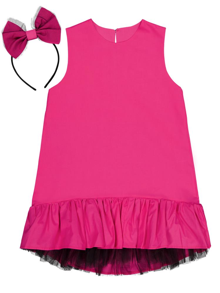 Shecco Babba Kız Çocuk Tütü Elbise Taç Takım Fuşya 5-8 Yaş - Yeşil