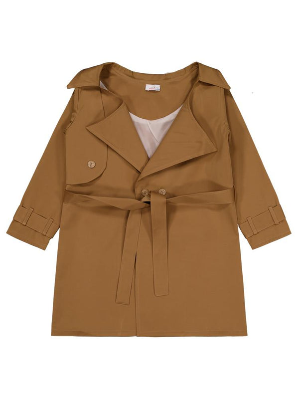 Shecco Babba Erkek Çocuk Trençkot Kemerli 1-8 Yaş - Kahverengi