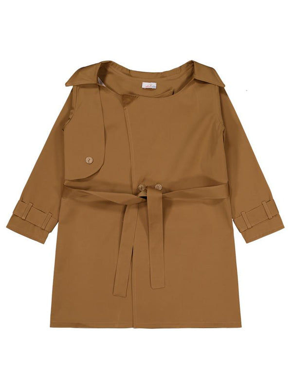 Shecco Babba Erkek Çocuk Trençkot Kemerli 1-8 Yaş - Kahverengi