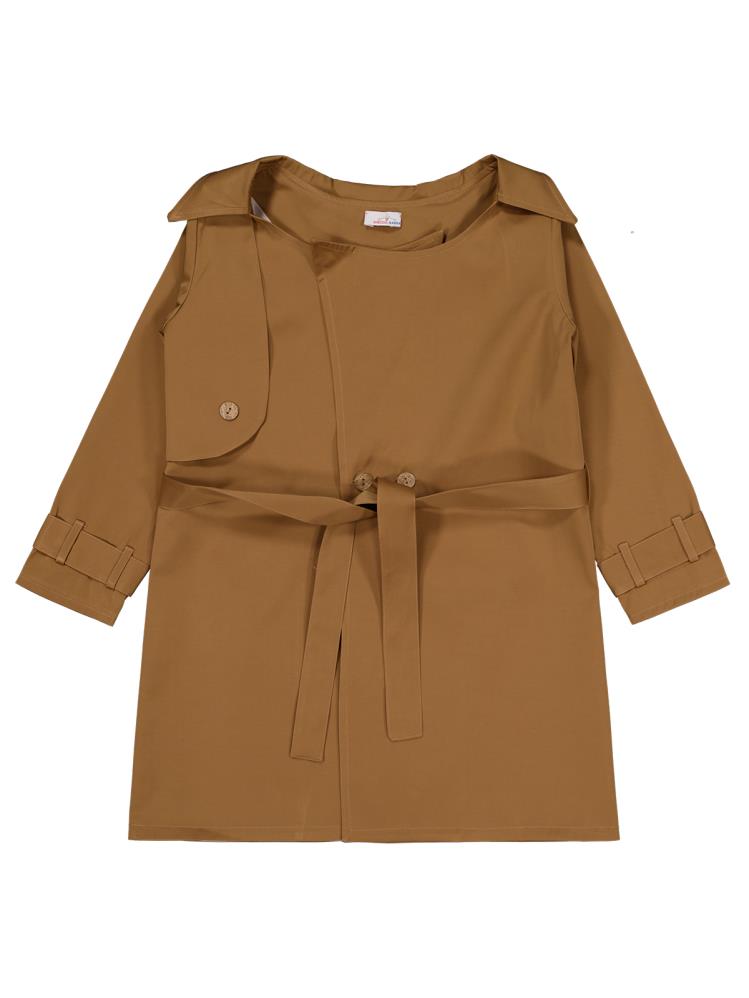 Shecco Babba Erkek Çocuk Trençkot Kemerli 1-8 Yaş - Kahverengi