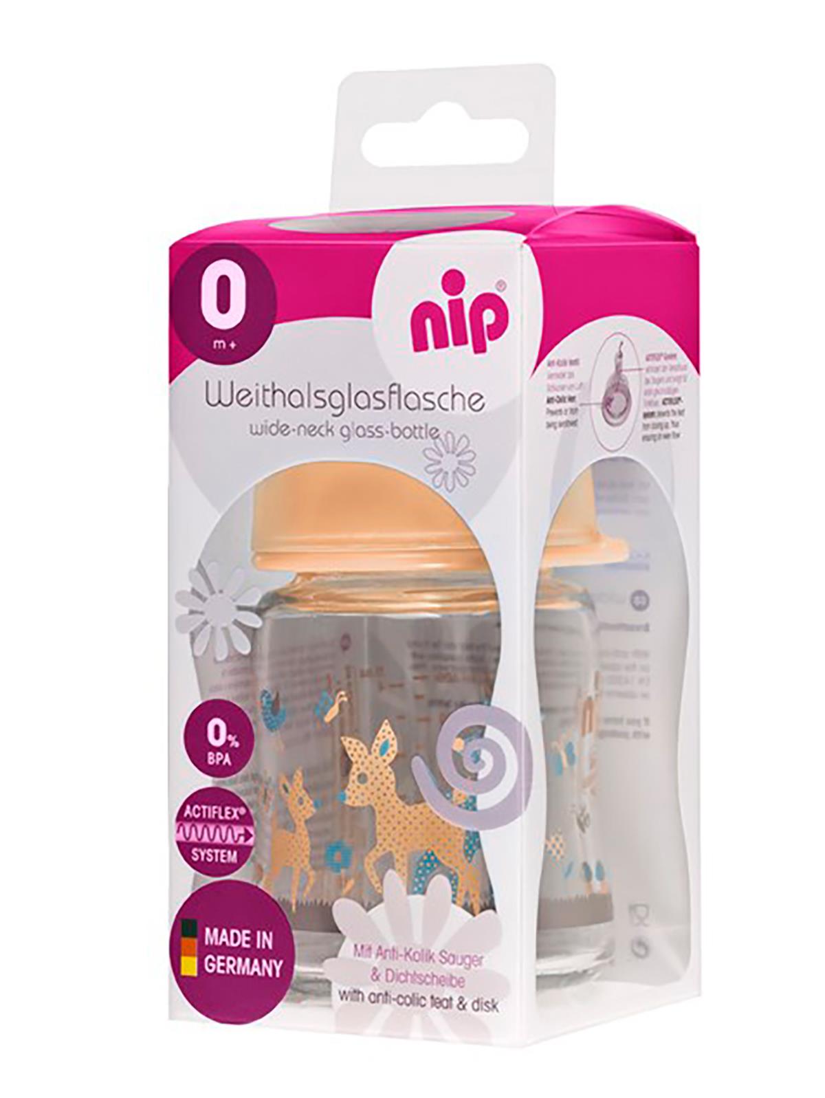Nip 120 Ml Cam Biberon Kız 0 Ay+ - Pembe