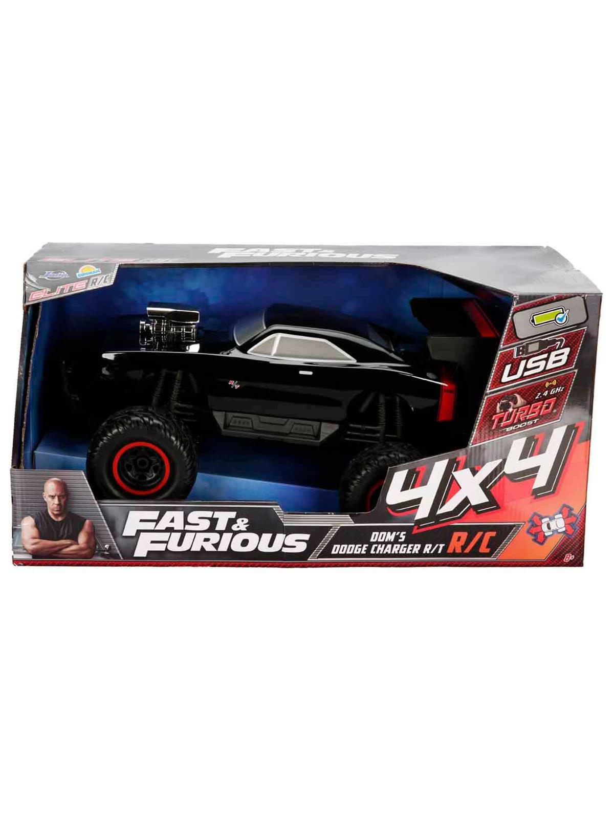 Jada Toys 1:12 Fast & Furious Dom’s Dodge Charger R/T 4X4 USB Şarjlı Uzaktan Kumandalı Araba
