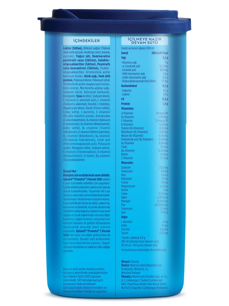 Aptamil 2 Devam Sütü 800 g  6-9 Ay Akıllı Kutu