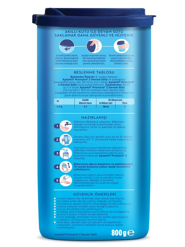 Aptamil 2 Devam Sütü 800 g  6-9 Ay Akıllı Kutu