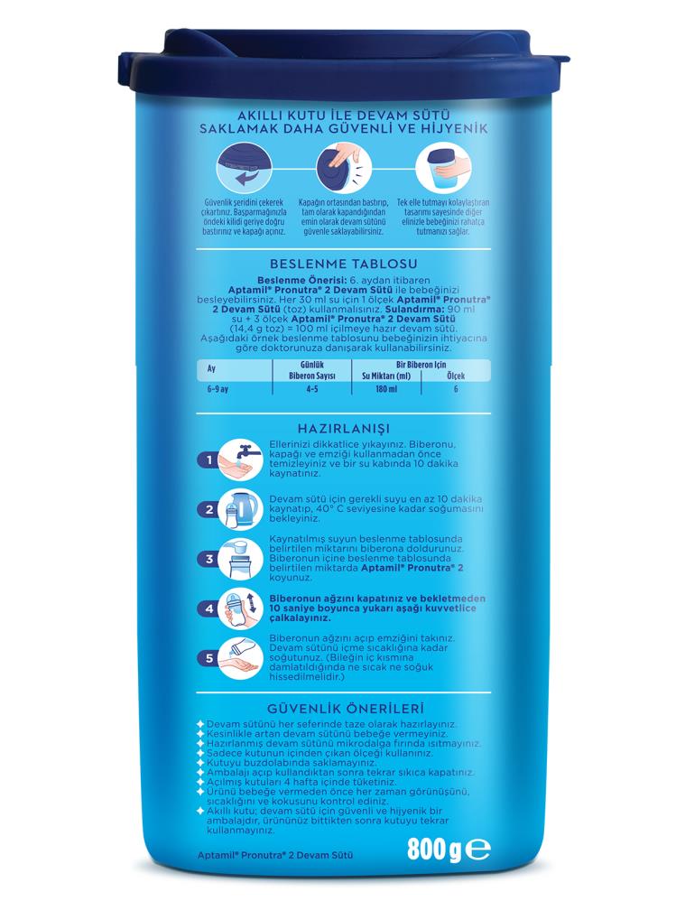 Aptamil 2 Devam Sütü 800 g  6-9 Ay Akıllı Kutu