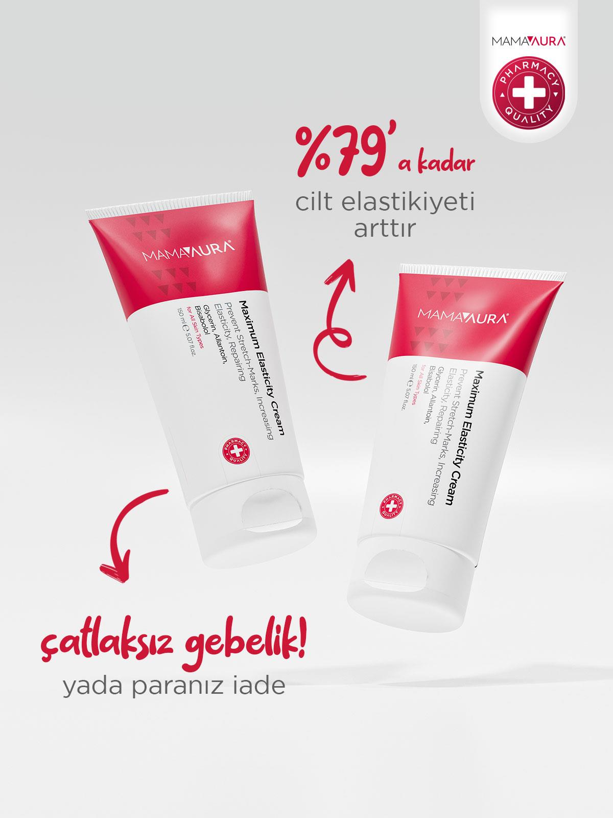 Mamaaura Hamileler Için Çatlak Önleyici - Maximum Elasticity Cream 150 ml