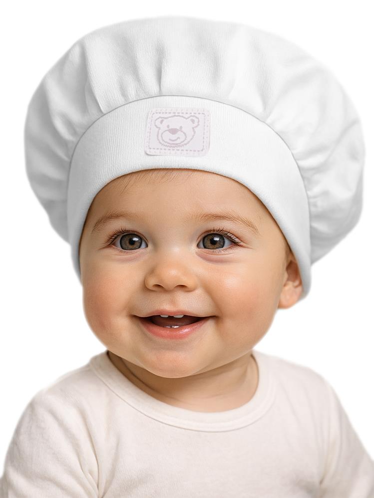 Civil Baby Ayıcık Kafa Unisex Aşçı Şapka - Beyaz