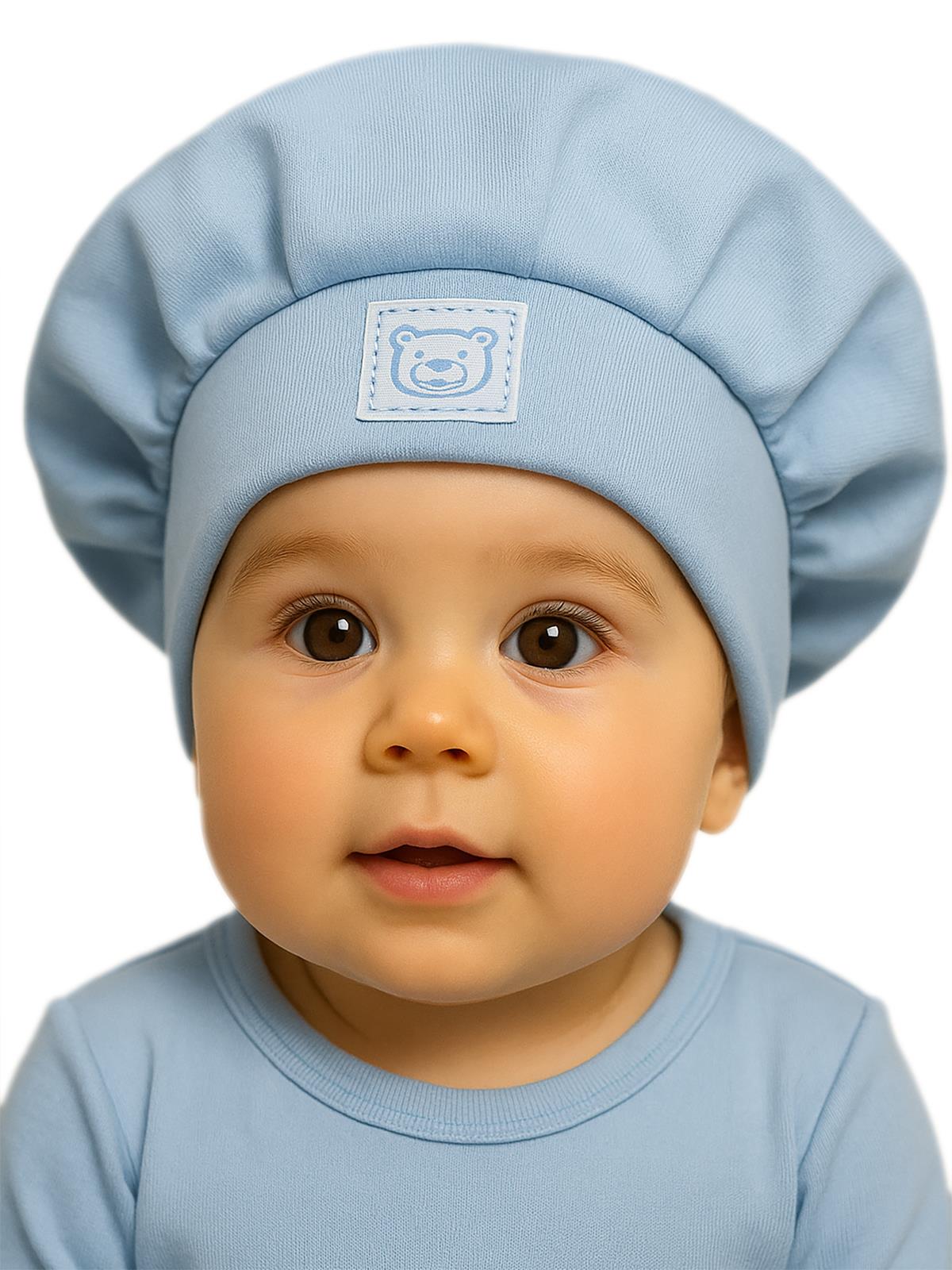 Civil Baby Ayıcık Kafa Unisex Aşçı Şapka - Mavi