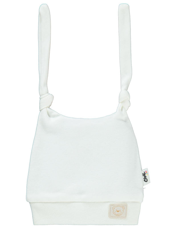Civil Baby Ayıcık Kafası Çift Bağlamalı Unisex Bere - Ekru