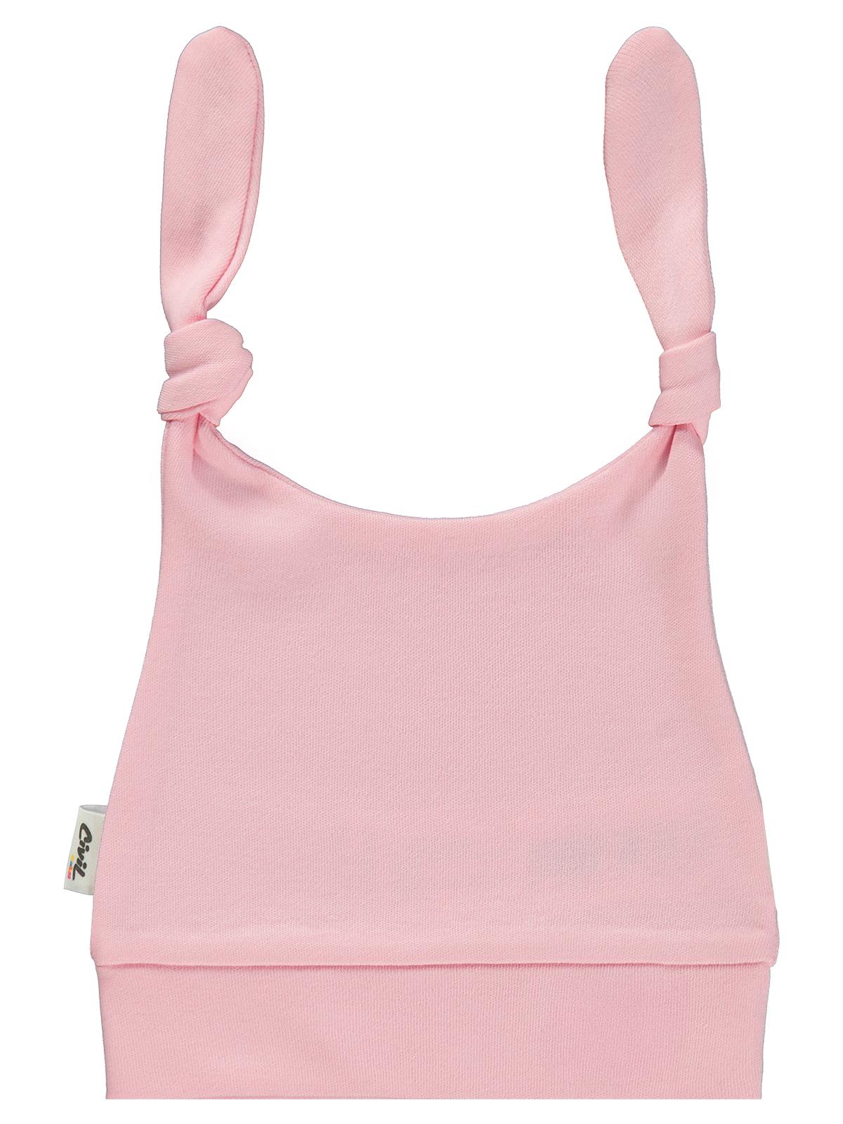 Civil Baby Ayıcık Kafası Çift Bağlamalı Unisex Bere - Pembe