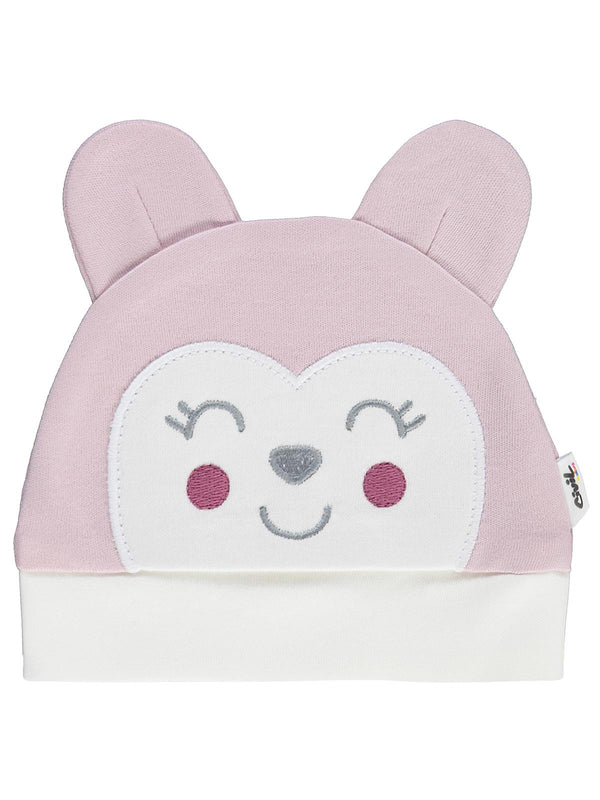 Civil Baby Maymun Kafa Nakış Unisex Kulaklı Bere - Pembe