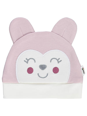 Civil Baby Maymun Kafa Nakış Unisex Kulaklı Bere - Pembe