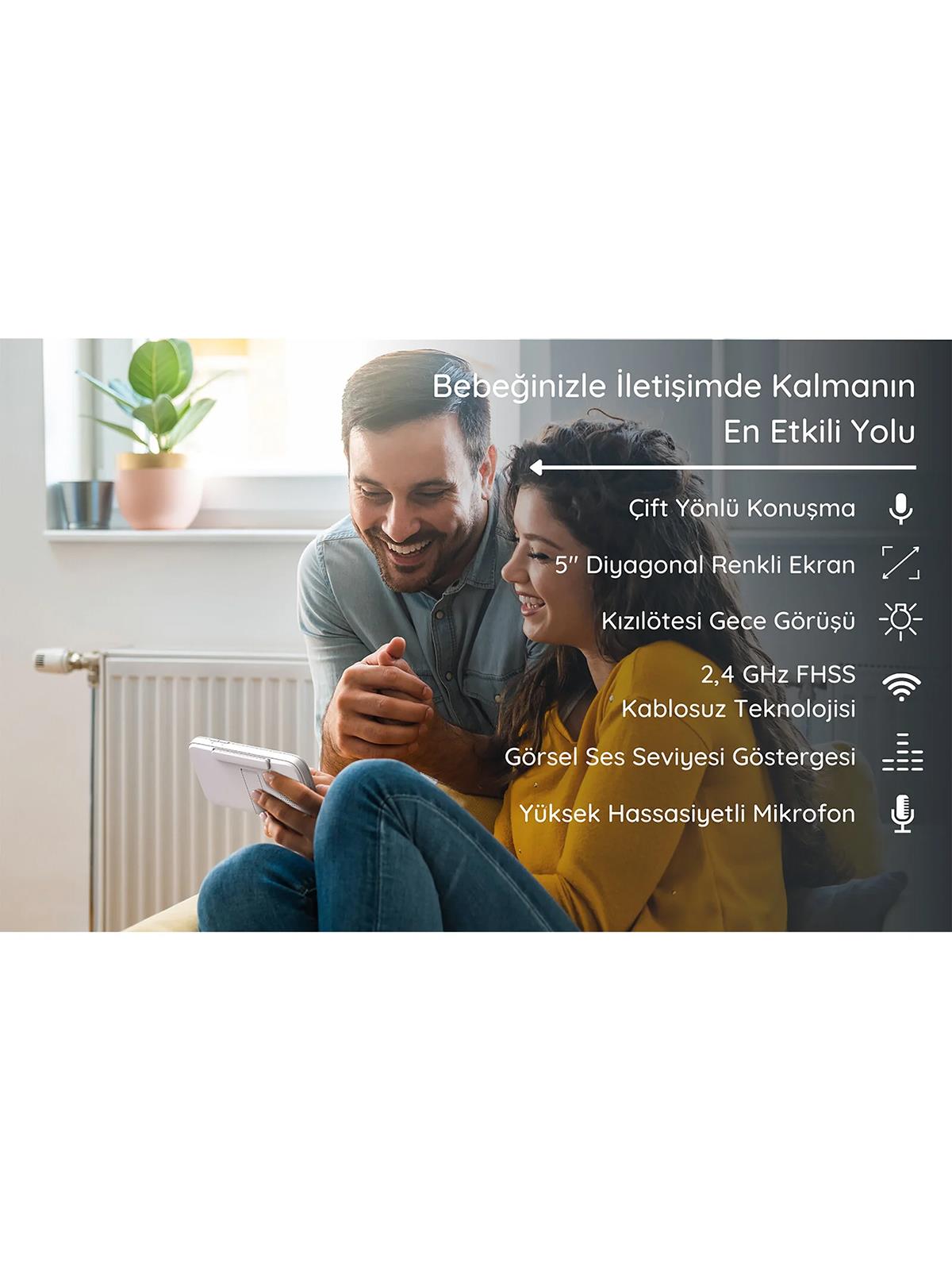 Hubble Nursery View Pro 5’’ Dijital Ekranlı Bebek Kamerası
