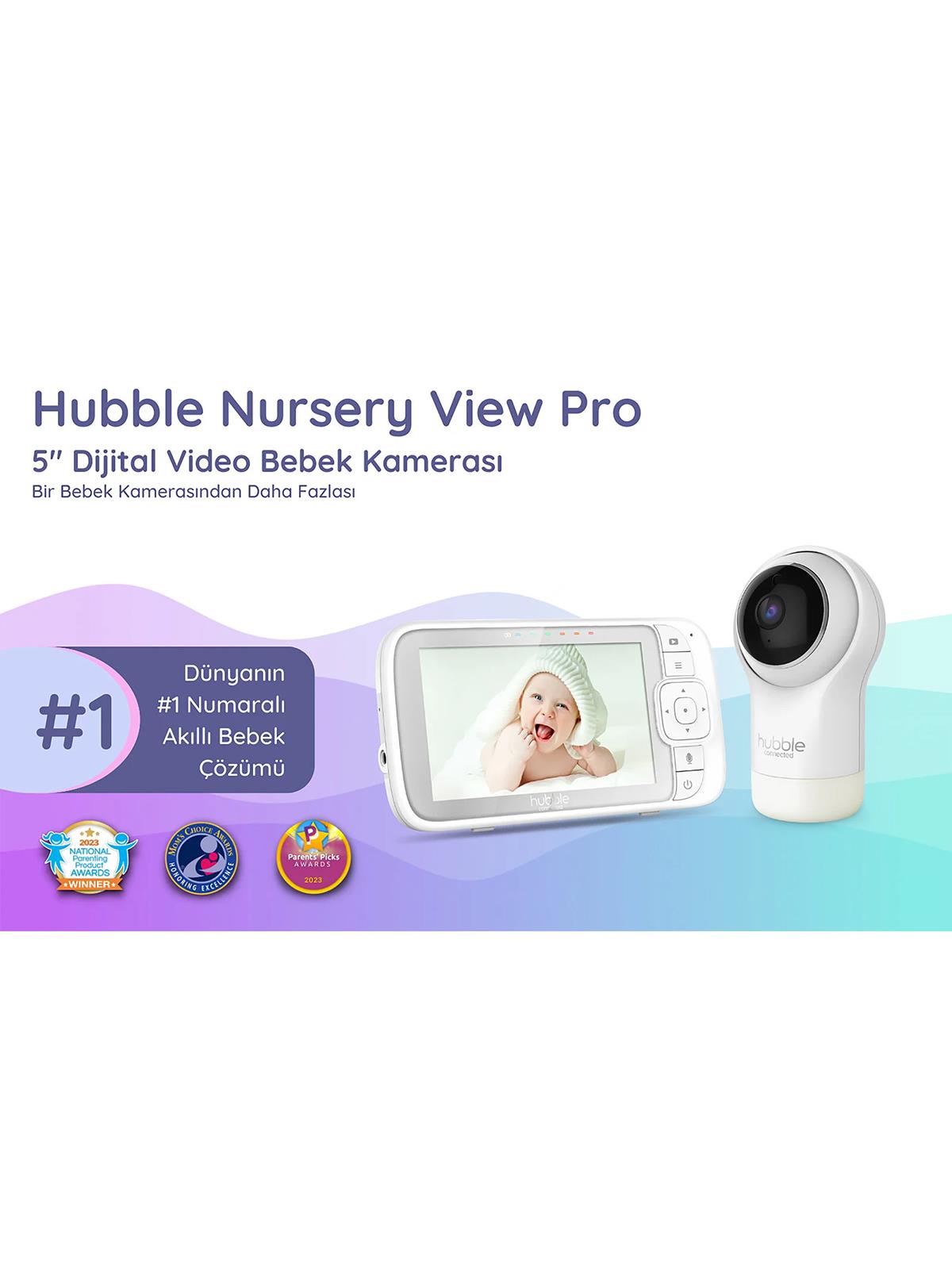 Hubble Nursery View Pro 5’’ Dijital Ekranlı Bebek Kamerası