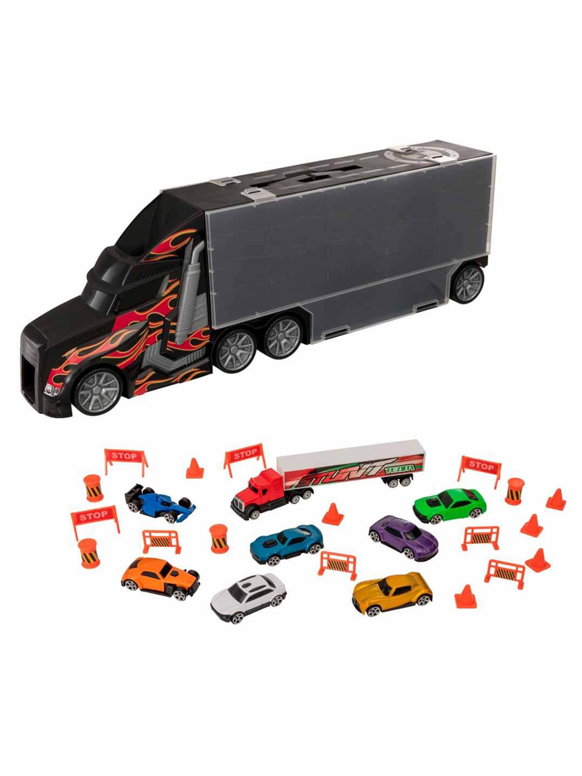 Sunman Oyuncak Auto Transporter 9 Araçlı Oyun Seti