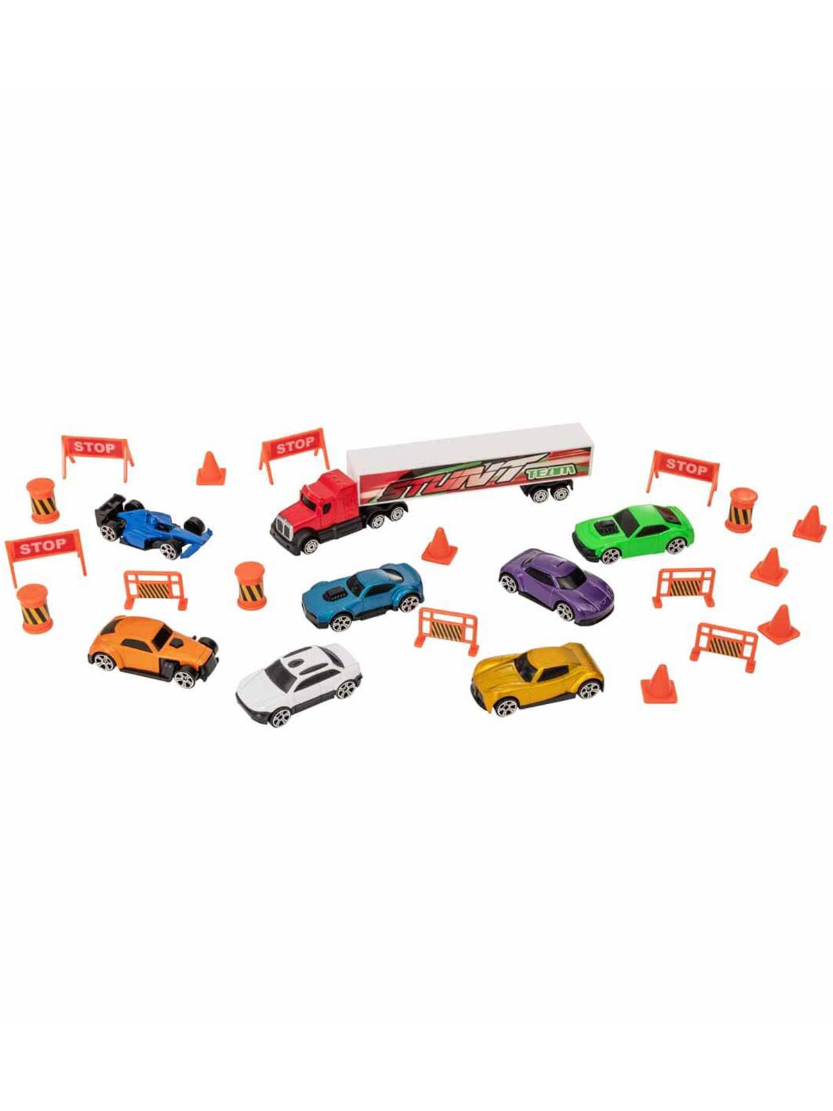 Sunman Oyuncak Auto Transporter 9 Araçlı Oyun Seti