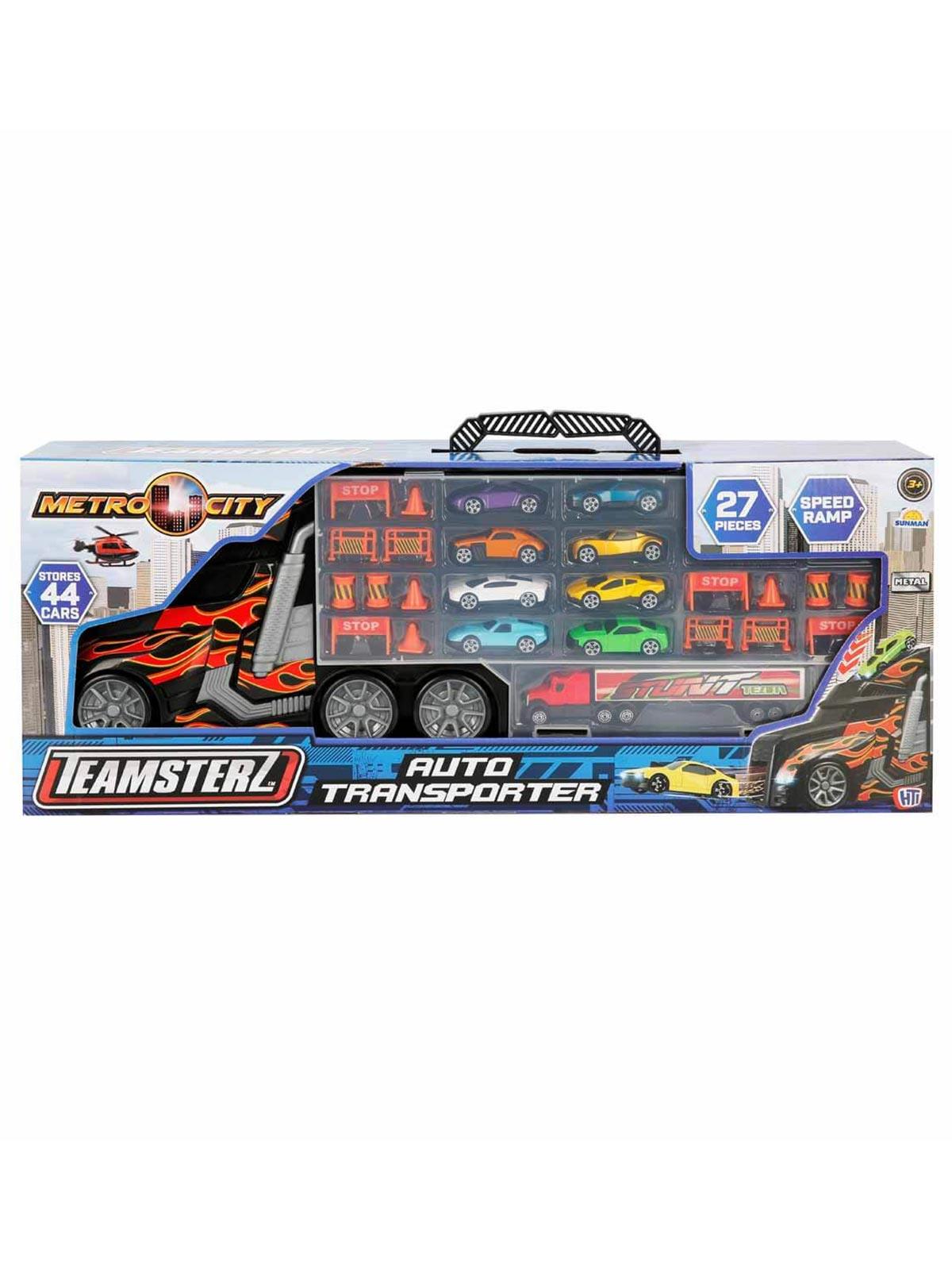 Sunman Oyuncak Auto Transporter 9 Araçlı Oyun Seti