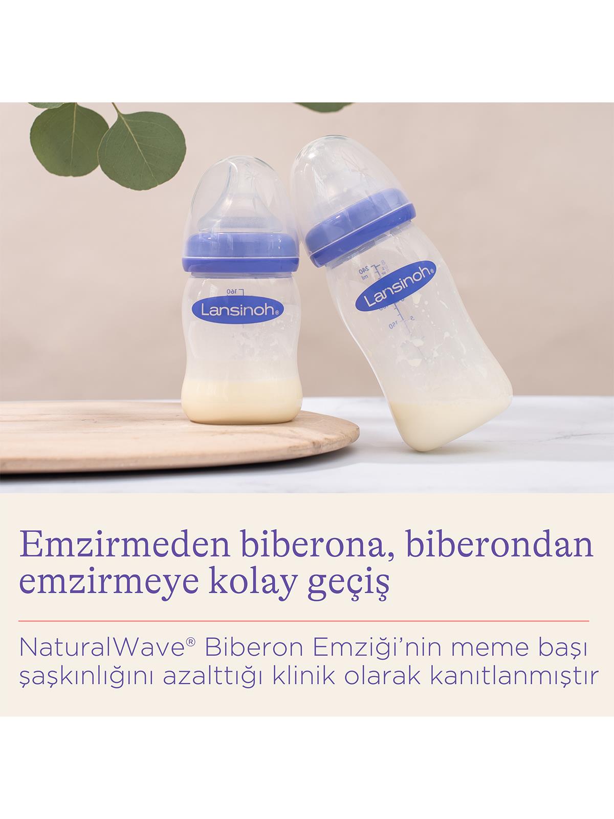 Lansinoh Natural Wave Biberon Seti 240 ml x 2