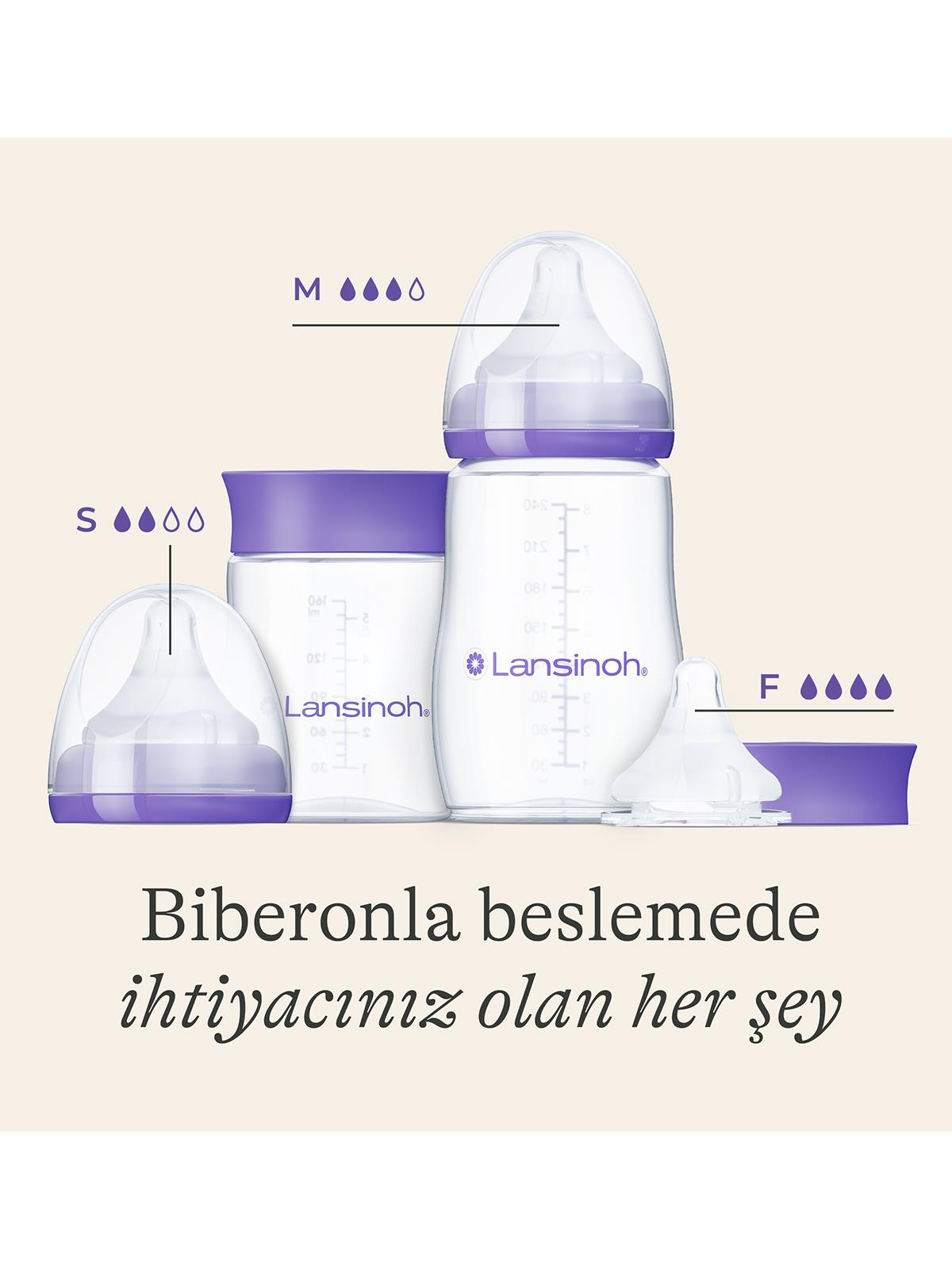 Lansinoh Natural Wave 2'li Biberon Emziği Yavaş Akış