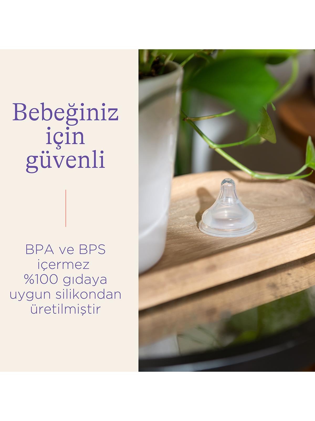 Lansinoh Natural Wave 2'li Biberon Emziği Yavaş Akış