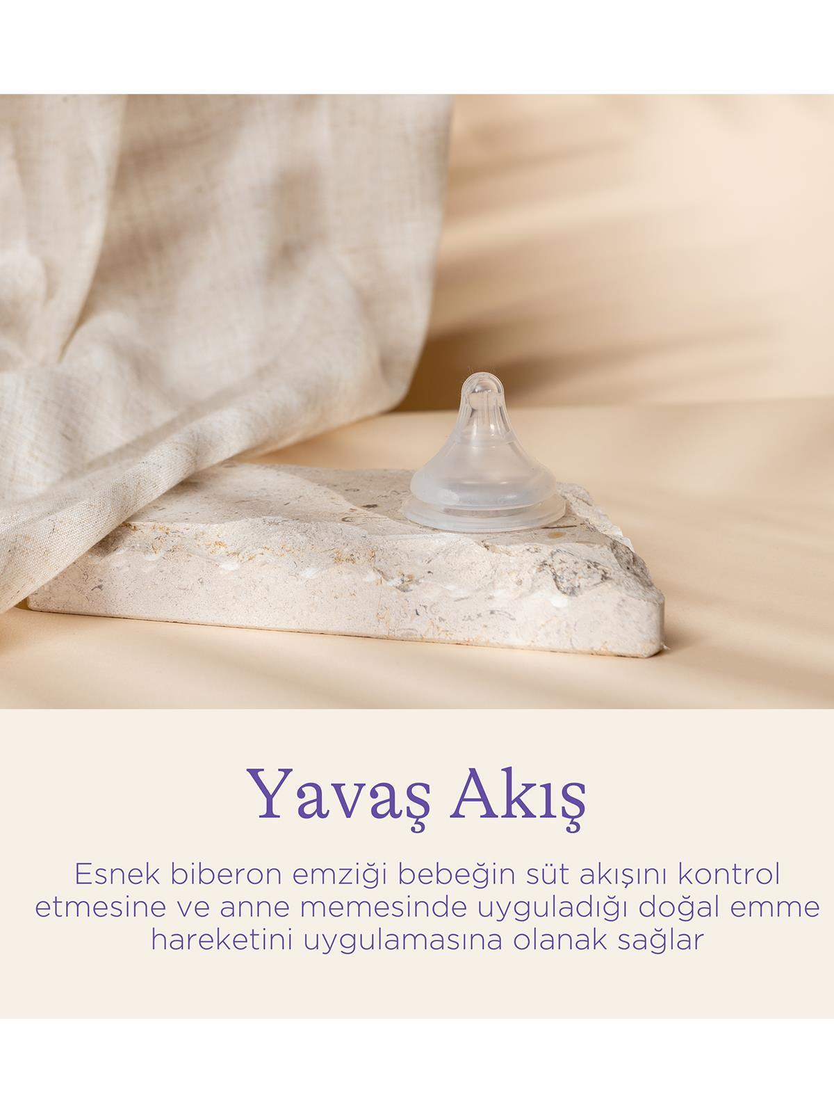 Lansinoh Natural Wave 2'li Biberon Emziği Yavaş Akış