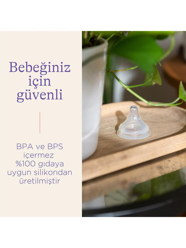 Lansinoh Natural Wave 2'li Biberon Emziği Orta Akış
