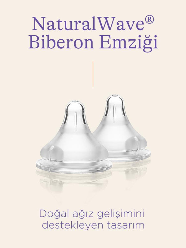 Lansinoh Natural Wave 2'li Biberon Emziği Orta Akış