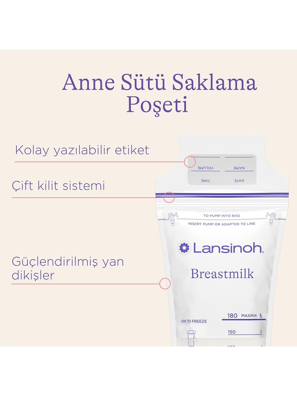 Lansınoh Sut Saklama Posetı 25 Lı