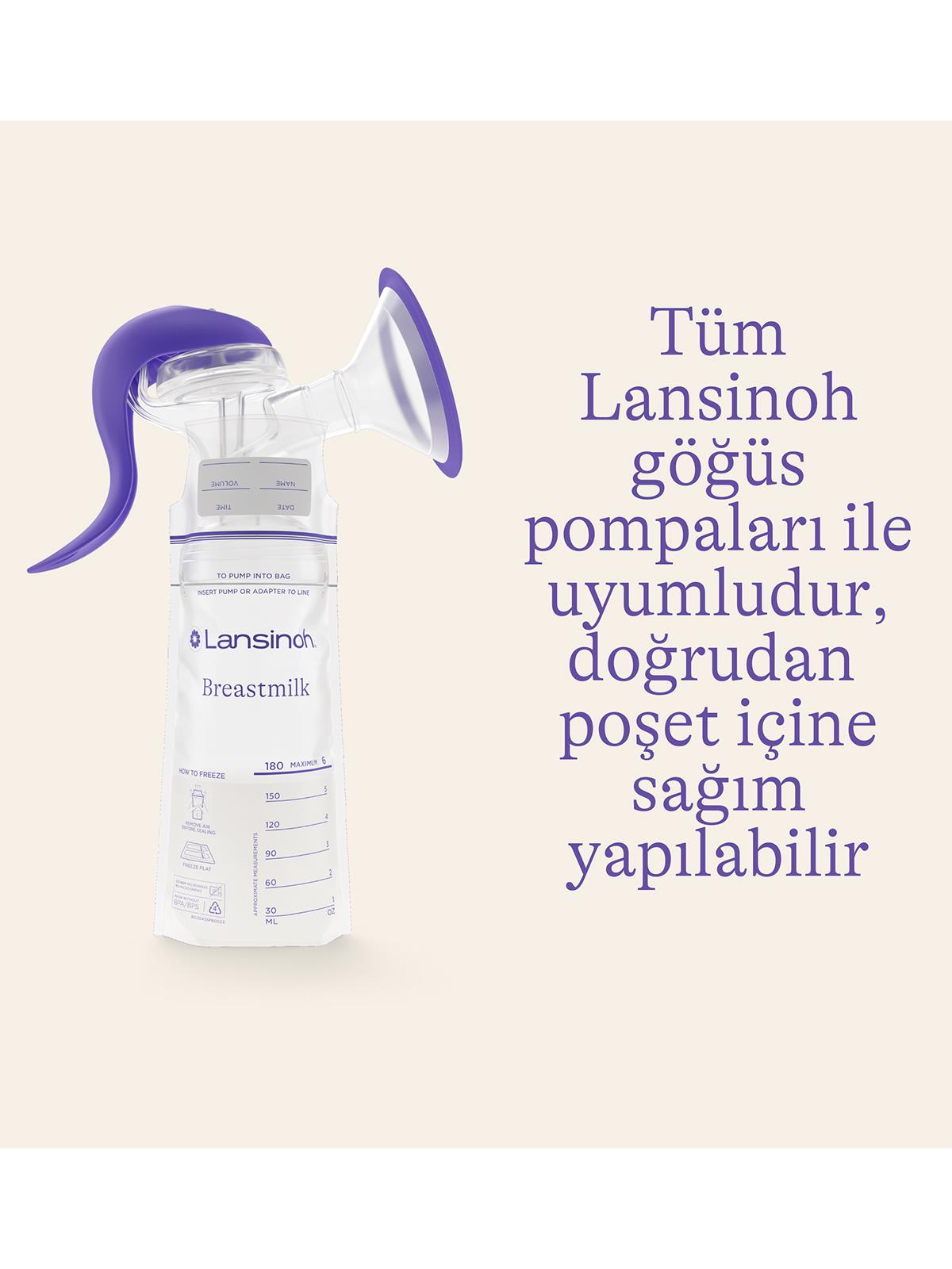 Lansinoh Anne Sütü Saklama Poşeti 50 Adet