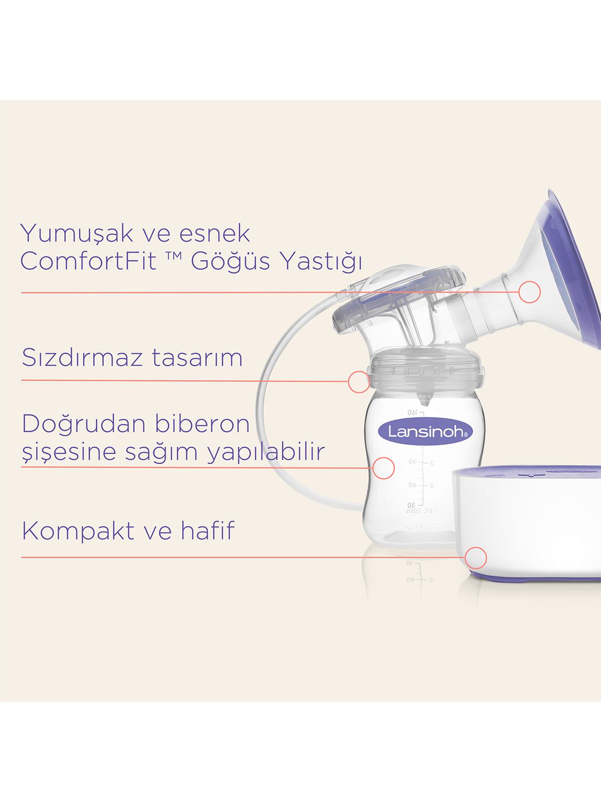 Lansinoh Kompact Tekli Elektrikli Göğüs Pompası
