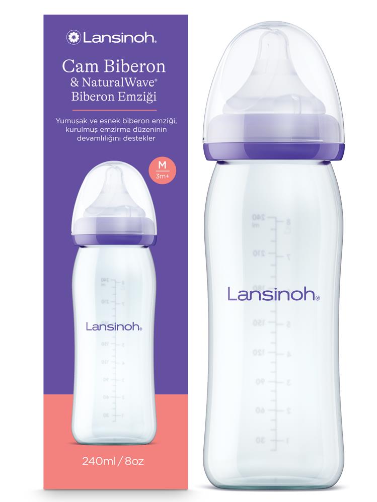 Lansınoh Cam Biberon 240 ml