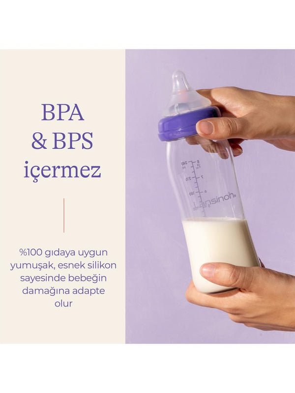 Lansınoh Cam Biberon 240 ml