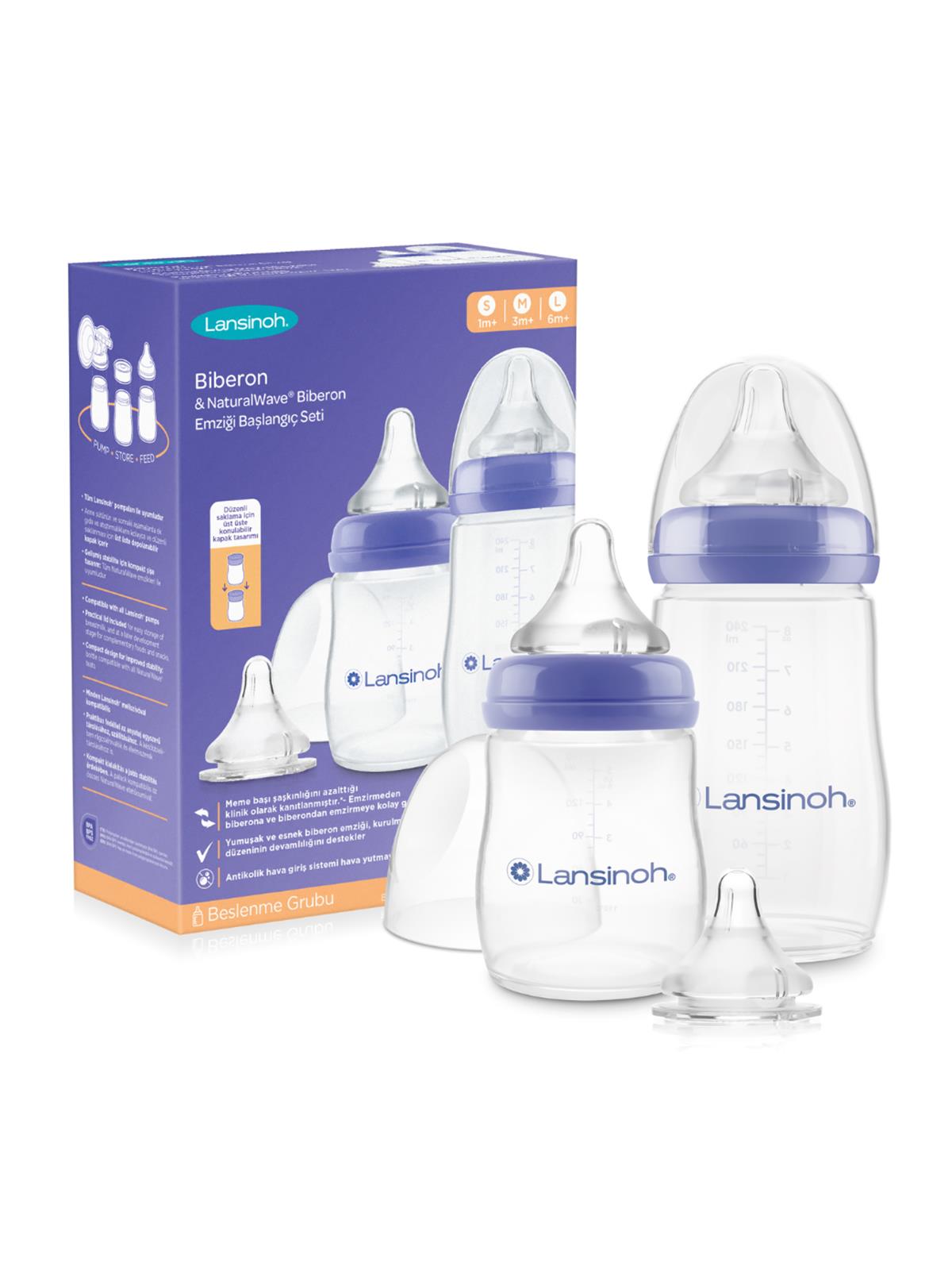 Lansinoh Natural Wave Biberon Başlangıç Seti