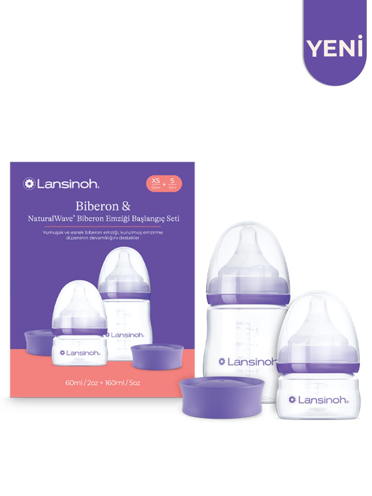 Lansinoh Yenidoğan Biberon Seti  (60 ml  XS Akış + 160 ml S Akış) - Standart