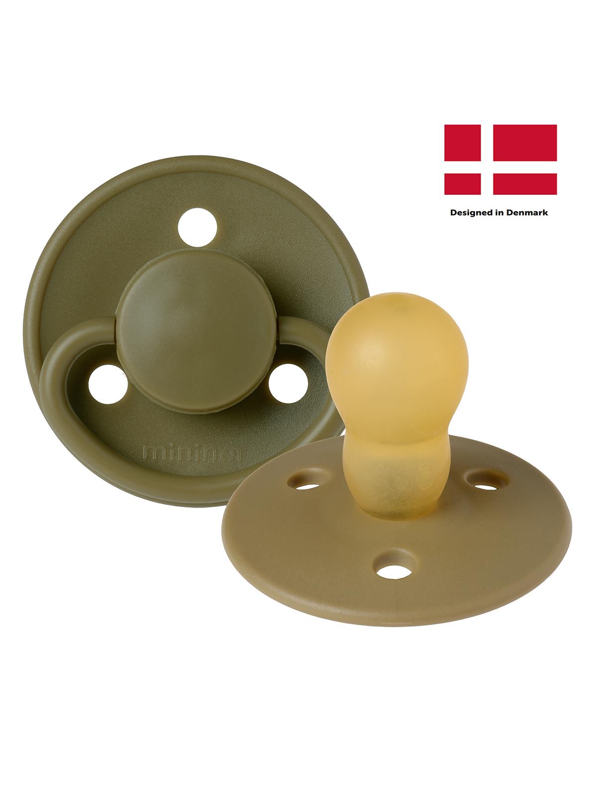 Mininor Kauçuk Emzik 0+ Ay - Moss Green - Kahve