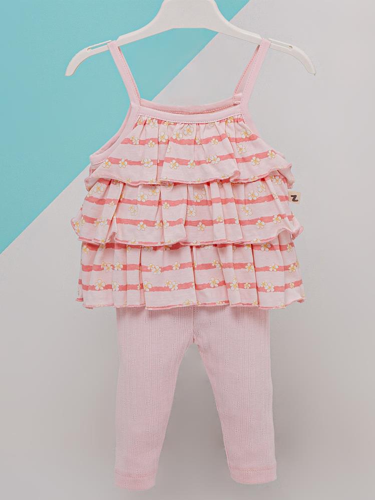 Baby Zz Tişört Tayt 6-18 Ay Takım - Pembe