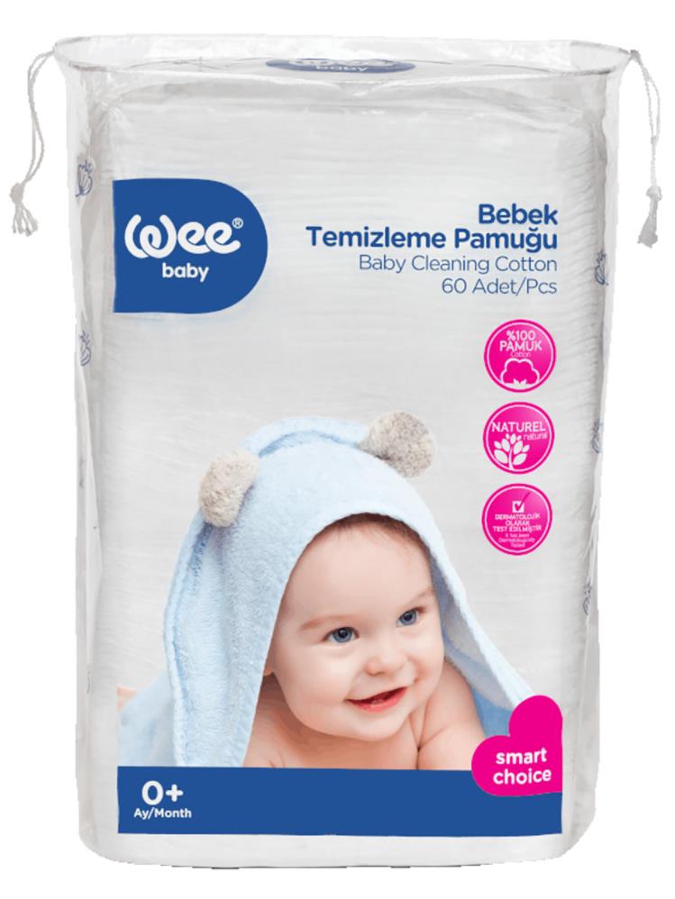 Wee Baby Bebek Temizleme Pamuğu 60 Adet