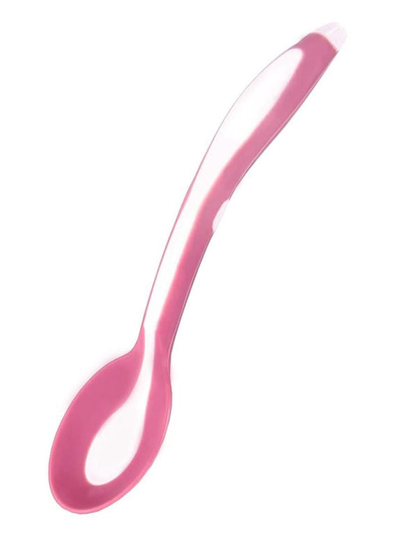 Mycey Taşıma Kutulu Mama Kaşığı-Yumuşak Uçlu - Pembe
