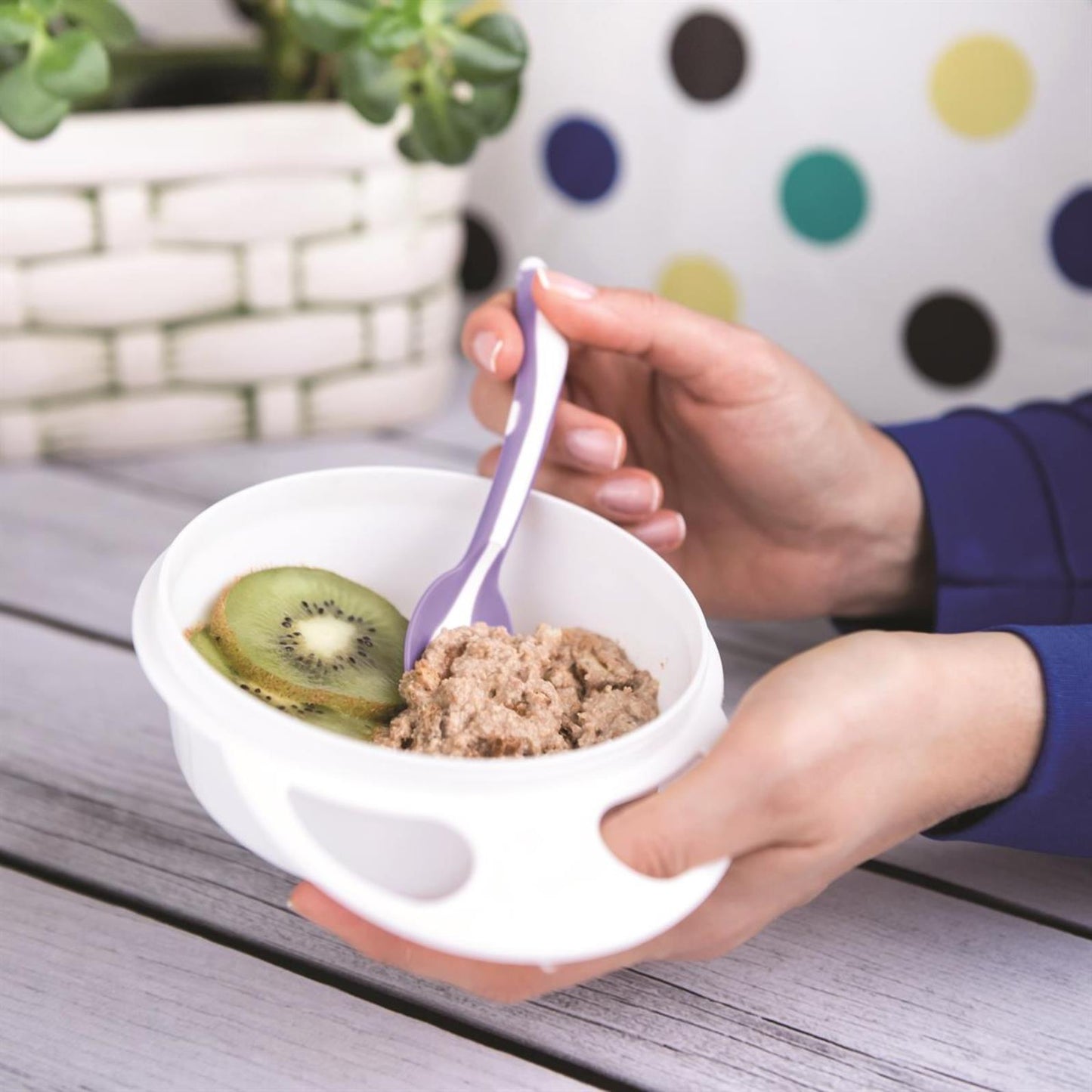 Mycey Kapaklı Mama Tabağı - Turuncu