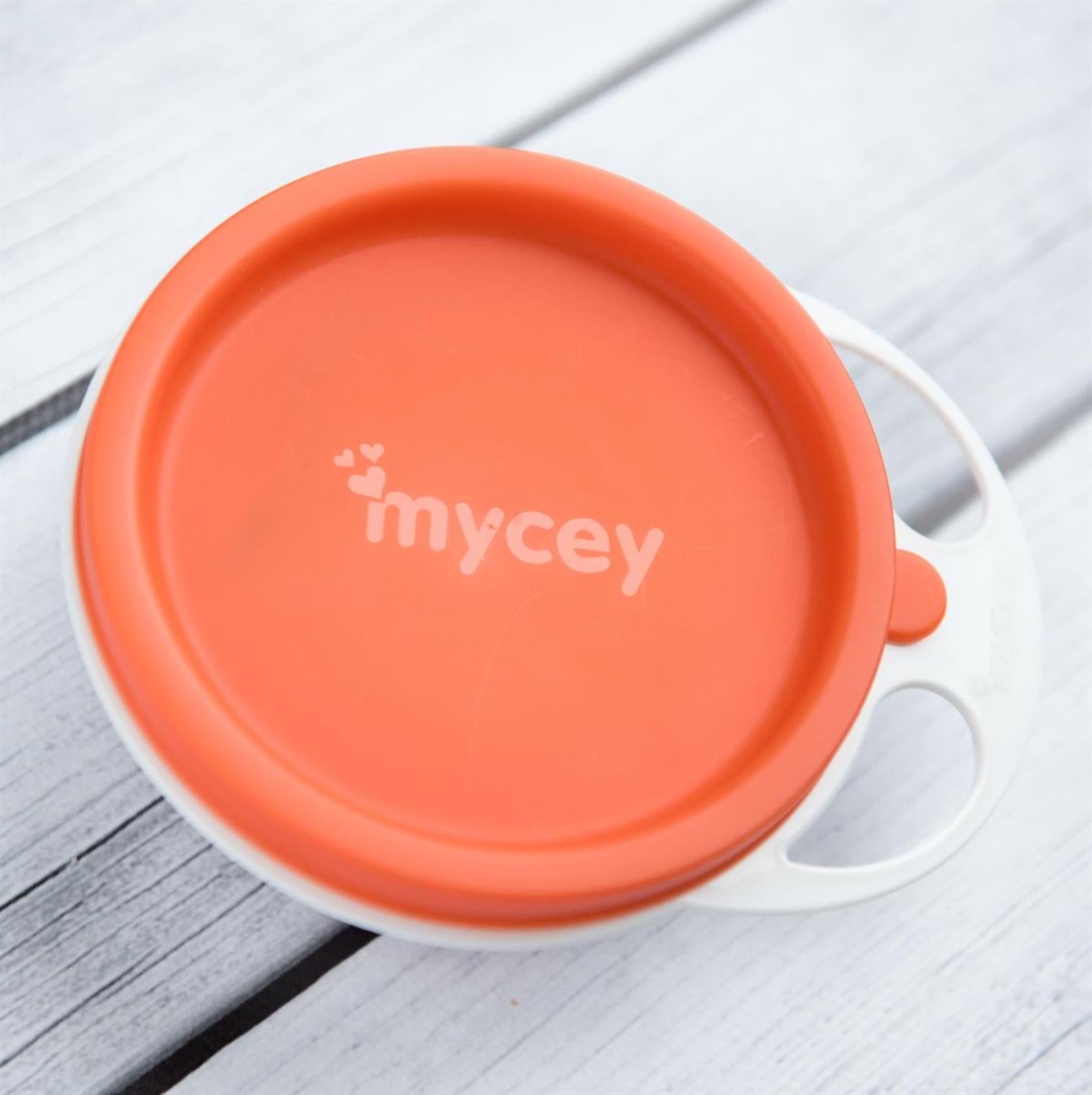 Mycey Kapaklı Mama Tabağı - Turuncu