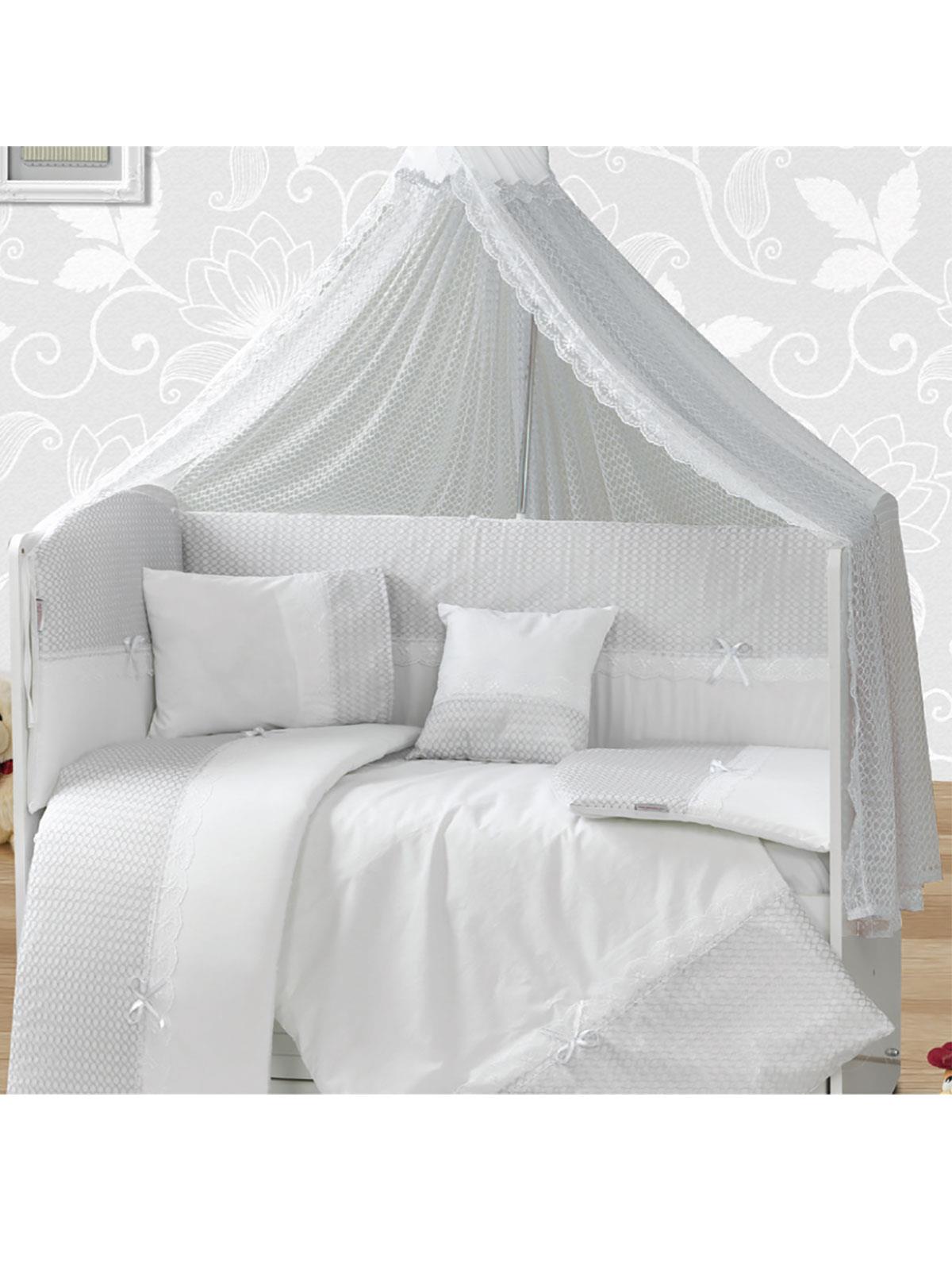 Aras Bebe Sedef Uyku Seti 60x120 cm - Beyaz